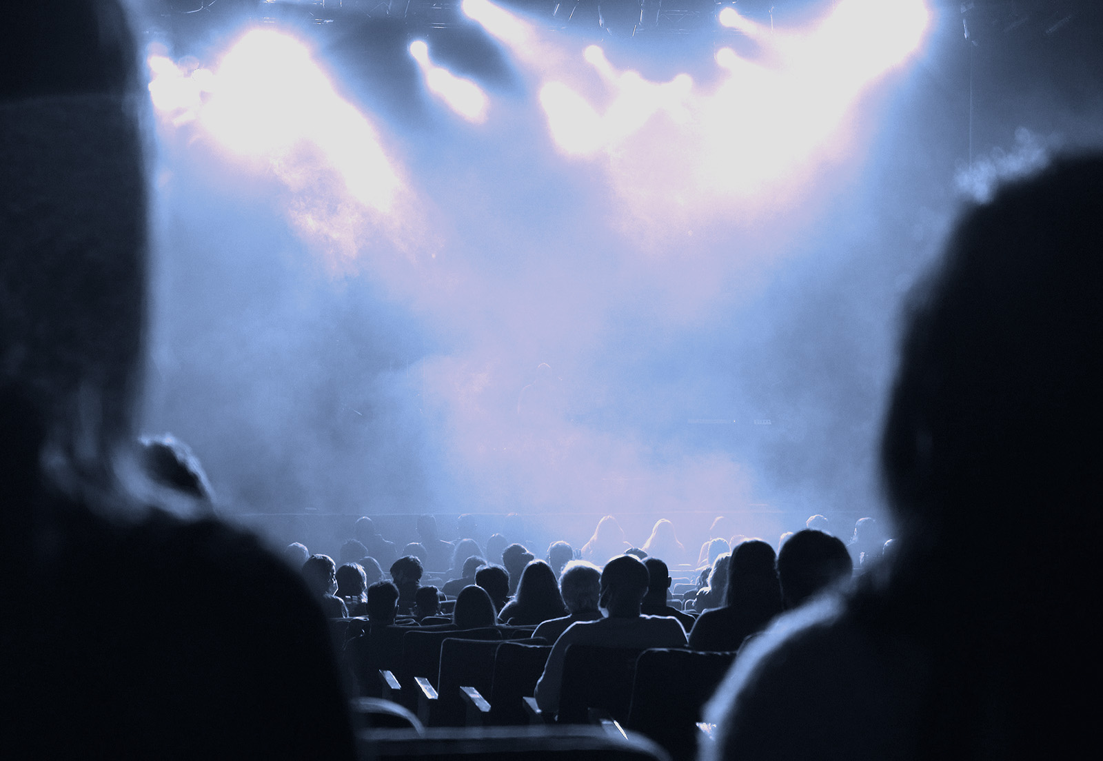 an audience watching a performance